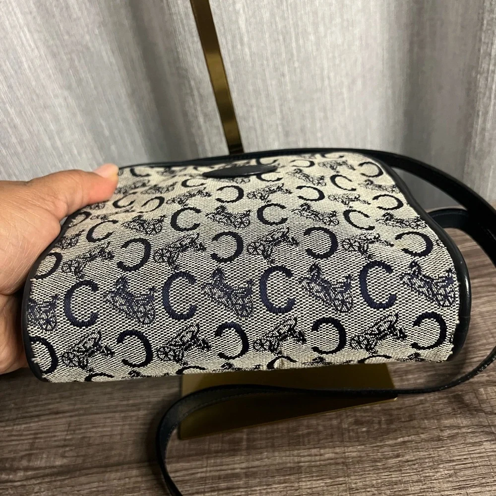 Celine Navy and White Mini Crossbody Bag - Picture 3 of 13